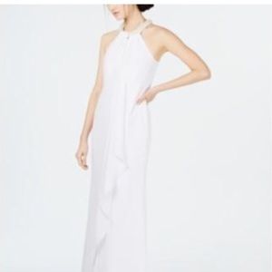 Calvin Klein Sleeveless Gold Neckline Dress